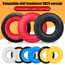 SUSUchens1Pair Hoofdtelefoonhoesjes compatibel met HD25-1II, HD25, HD25SP, 25SP II - Antislip, geluidsisolerend, ademend kunstleer