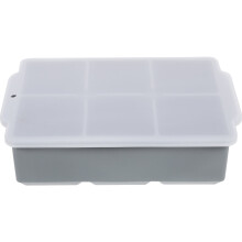 Forma de gelo para mini geladeira Guangmc com tampa - 6 moldes flexíveis de silicone para freezer de coquetéis