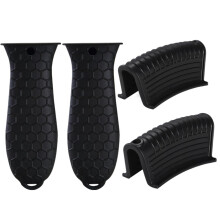 Lot de 4 maniques antidérapantes en silicone pour poignées chaudes, housses résistantes à la chaleur pour poêles, plaques de cuisson, poêles en