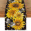 Βάζο με ηλιοτρόπιο Buffalo Plaid Sunshine Summer Table Runner, Διακόσμηση τραπεζαρίας κουζίνας για 1