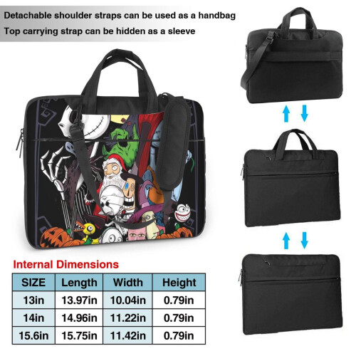 Τσάντα Laptop Nightmare Before Christmas, τσάντα ώμου Messenger για φορητό υπολογιστή ή tablet, κομψό, 2