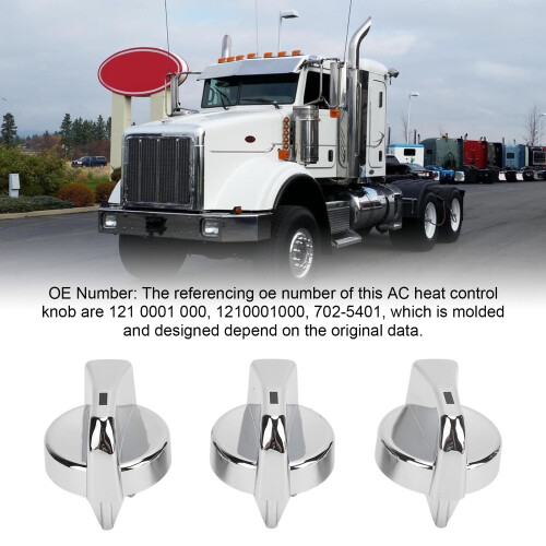 3 pezzi di manopola AC 1210001000 placcato per Peterbilt 1