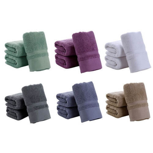 Conjunto de 3 toalhas 100% algodão para mãos e rosto, grossas e ultramacias. 2