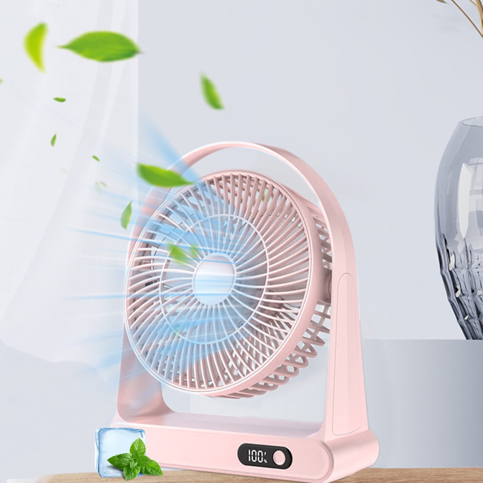 Bocqde Handheld Fan Rechargeable Usb Mini Portable Fan With Digital Display & Night Light, Compatible With Desktop Use 9191629560707