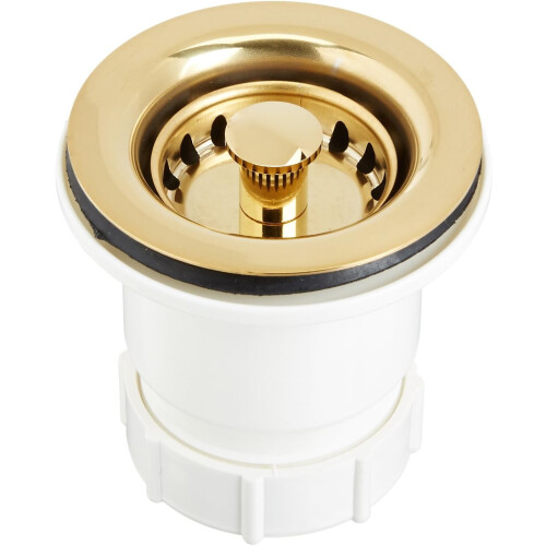 Junior Duo Basket Strainer, Polished Brass