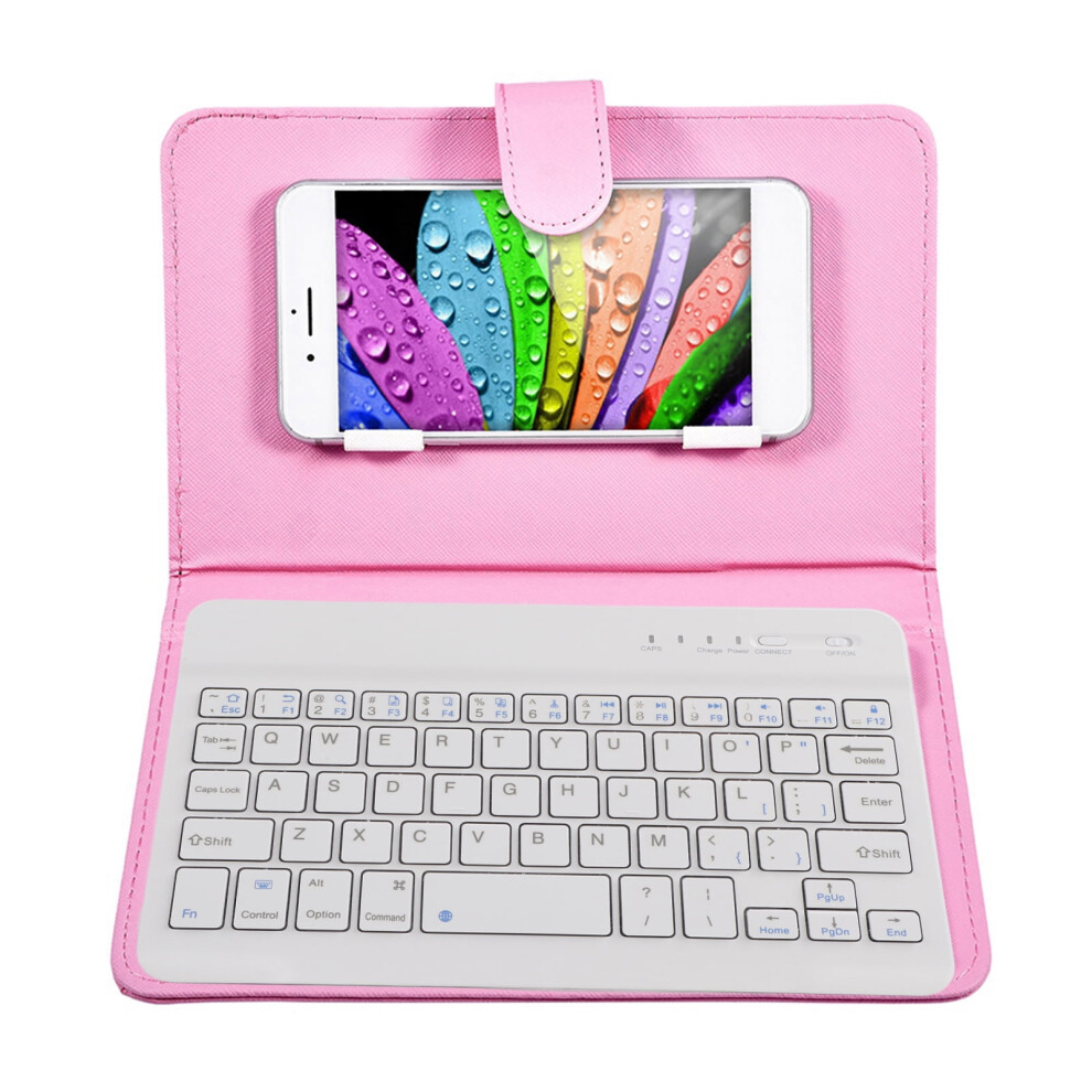 Dewin Funda Con Teclado Bluetooth - Funda Con Tapa Universal Inalã¡Mbrica Para Teclado Bluetooth Con Soporte Para Ios(Rosado) 9191629630844
