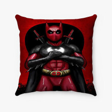 AIVO Batpool Batman Deadpool kussensloop, geschikt voor een binnenkussen van 45 x 45 cm, gepersonaliseerde vierkante polyester kussenhoes voor bed,