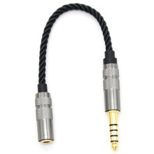 HiFi-4,4-mm-Symmetrischer Kopfhöreradapter, Audiokabel, 4,4-mm-XLR-4-Pin-Stecker auf Buchse, abgewinkelt