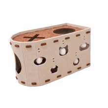 Cat Condo and House with Scratching Toy, Private Hideaway for Indoor Use, Neutral Style Furniture Protector