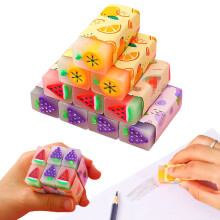 Xubond Office Supplies Cute Erasers For Kids 10 Pack Fun Desk Pencil Students School Supplies Prize Gifts Party Tools Beige