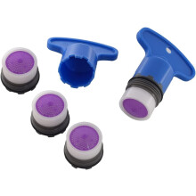 chuanquan Faucet Replacement Parts, Water-Saving Flow Restrictor Filter Kit, 4 PCS Aerators + 2 Wrenches, 16.5 MM