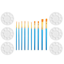 Art Painting Set Pigment Trays Art Painting Tool Paint Brushes Round Tray Art Paintbrush Student Child