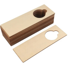 20 stuks onafgewerkte houten deurknophangers, deurknopbordjes om te schilderen, knutselen, thuis, kantoor, hoteldecoratie, zakelijk gebruik.