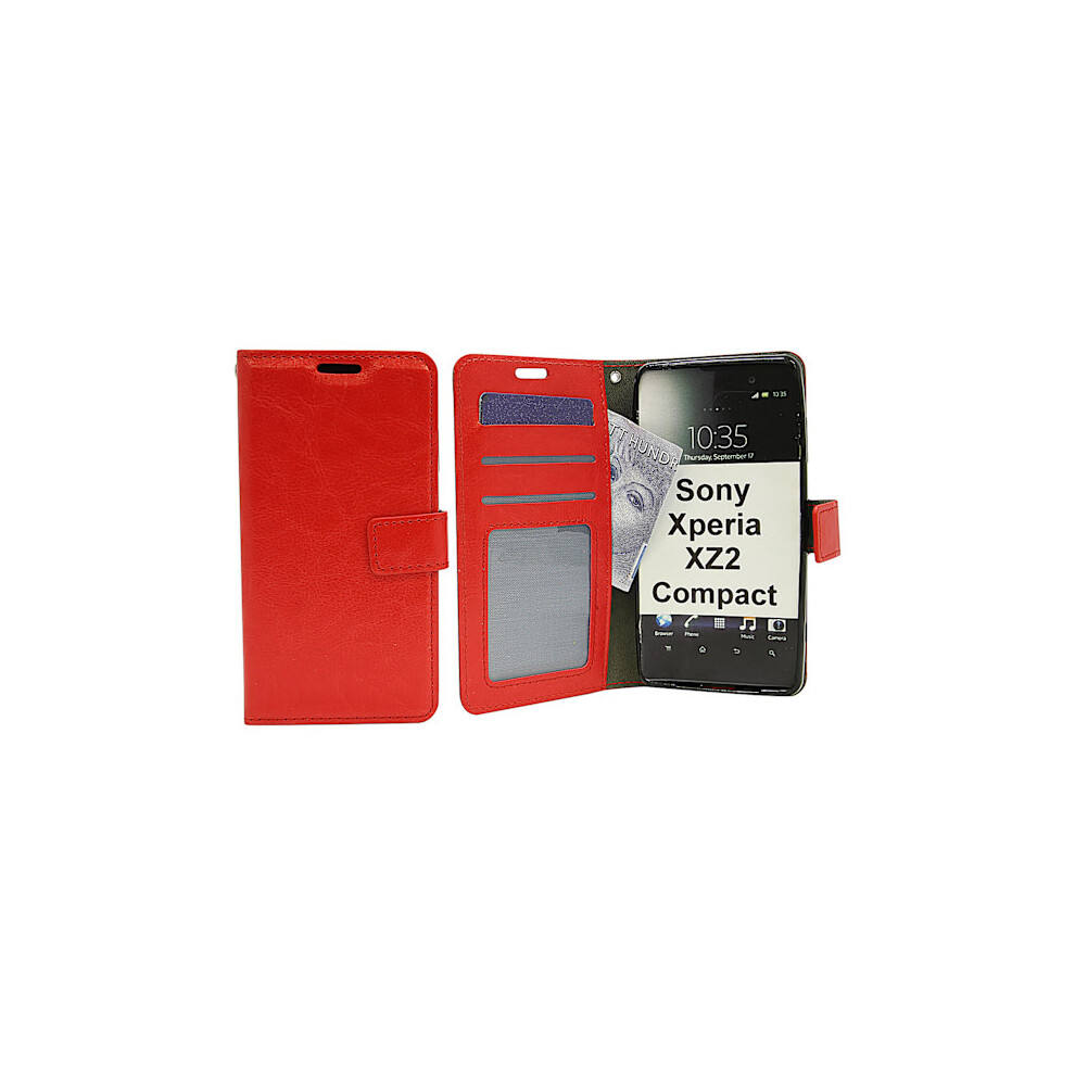 Crazy Horse Wallet Compatible With Sony Xperia Xz2 Compact (H8324) Red 9191629706235