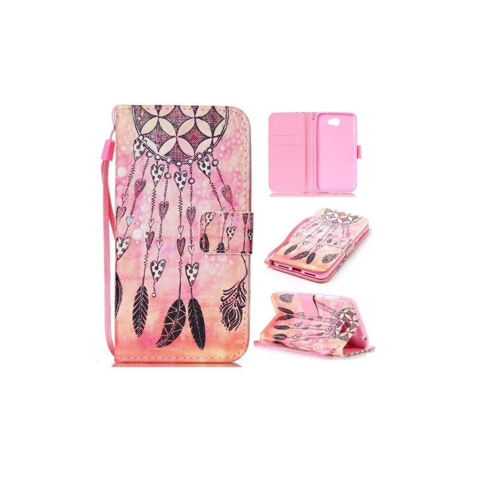 Wallet Case Compatible With Huawei Y6 Ii Compact - Dreamcatcher Pink 9191629706082