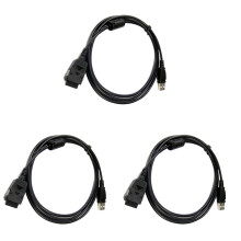 3ks náhradních USB datových kabelů pro MP3 / MP4, náhodný styl (černý)