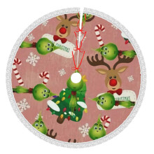 De Grin-Ch kerstboomrok van 76 cm (30 inch), een kerstboommat voor de winter, een kerstboomrok voor rustieke kerstversieringen.