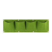 Offerta imperdibile! Vasi da parete a 4 tasche - Giardino verticale con sacchetti per erbe aromatiche, piante grasse, fiori e ortaggi - Verde