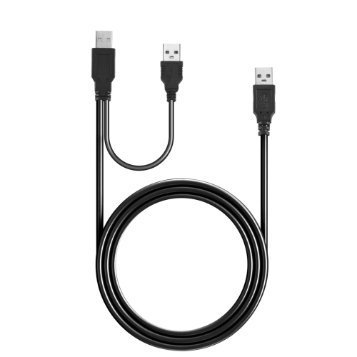 USB 2.0 Typ A Stecker auf Dual-Y-Splitterkabel, schwarz 2