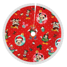 Weihnachtsbaumdecke mit Mickey Mouse-Motiv, 76 cm (30 Zoll), Winterliche Weihnachtsbaummatte, Weihnachtsbaumdecke für rustikale