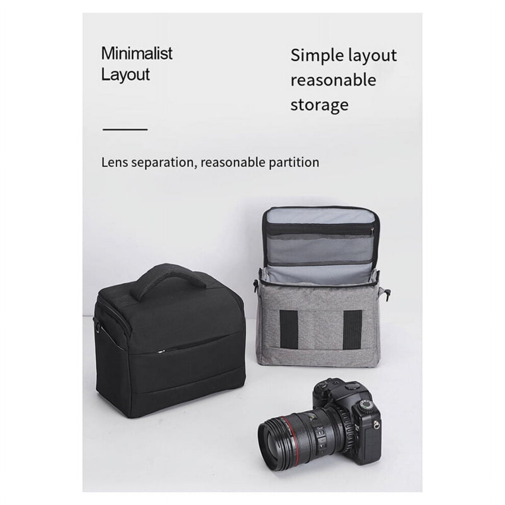 Dslr Camera Case Portable Photographer Photography For Equipment Crossbody Bag Grey 9448196955581