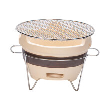 Colaxi Petit Grill de Camping Multifonctionnel Barbecue Portable en Terre Cuite de Style Japonais pour Barbecue en Extérieur, Pique-nique,