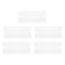 Estojo de lápis de plástico transparente, conjunto de 5 peças, caixa de armazenamento multifuncional transparente, porta-lápis para escritório,