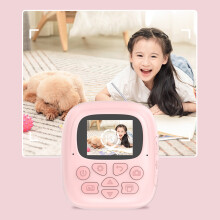 Quinlirra Instant Print Camera voor kinderen, 24 MP, 180 omkeerbare lens, compatibel met navulpapier, cadeau voor meisjes en jongens van 3-12 jaar,