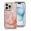Capa resistente de mármore compatível com iPhone 15 Plus Pro Max, capa híbrida para celular resistente a impactos. 1