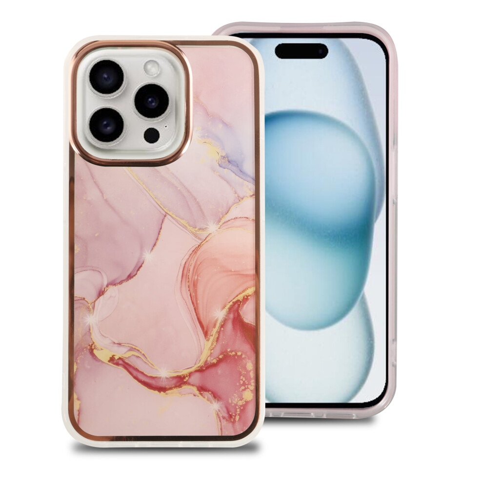 Rugged Marble Case For Compatible With Iphone 15 Plus Pro Max, Heavy Duty Shockproof Hybrid Phone Cover 9425574798756