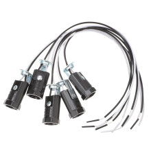 10 Stück Kristalllampen-Kerzen-Glühbirnen, schwarz/schwärzlich, Sockel E27