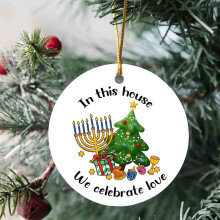 Chanukka-Ornament-Set mit Hexagramm-Gnom, Menora und Dreidel-Elfe – Holzanhänger-Dekoration für Zuhause und Weihnachtsbaum, kompatibel mit