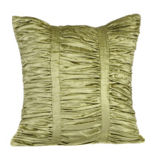Salviagrönt örngott, 40x40 cm sammet dekorativt örngott, texturerade bieser i enfärgat, modern heminredning