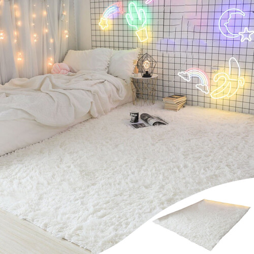 Υπερμαλακά χαλιά Shaggy Fluffy Carpet 63"x24", Πλούσιο χαλί χνουδωτό για υπνοδωμάτιο, σαλόνι,