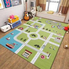 Tapete Educativo Infantil com Tema de Trânsito, 80x120cm, para Quarto, Sala de Jogos - Compatível com Temas de Vida Urbana