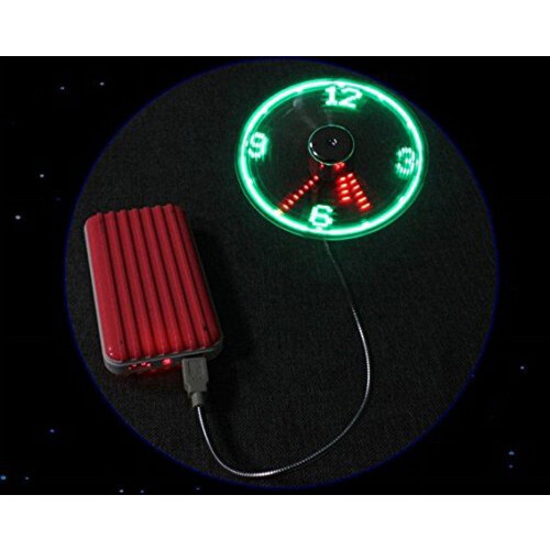 Μίνι τροφοδοτούμενο με USB LED ψύξης που αναβοσβήνει με οθόνη πραγματικού χρόνου, 1