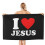 Πετσέτες μπάνιου I Love Jesus Πετσέτα θαλάσσης, γρήγορης ξήρανσης, μαλακή 2