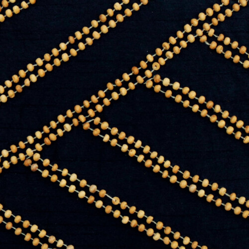 Μαύρες ορθογώνιες μαξιλαροθήκες 12"x20" (30x50cm), ξύλινες χάντρες Art Silk για την πλάτη, 2