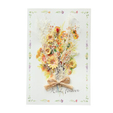 Kiplyki Mother's Day Carnation Dried Flower Greeting Card Birthday Card
