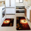 Kitchen Carpet (2 Pieces) Pumpkin Kitchen Carpet Washable Cushion Comfortable Kitchen Carpet Set 4