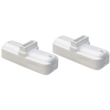 Garden Fence Base 2 Pcs Parts Supplies Privacy Picket Fences Stand Support for Small Pvc White