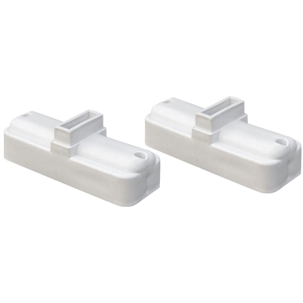 Garden Fence Base 2 Pcs Parts Supplies Privacy Picket Fences Stand Support For Small Pvc White 9004841019499