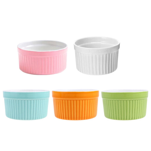 5 Pcs Roasting Pan Baking Dishes for Oven Mini Pudding Bowl