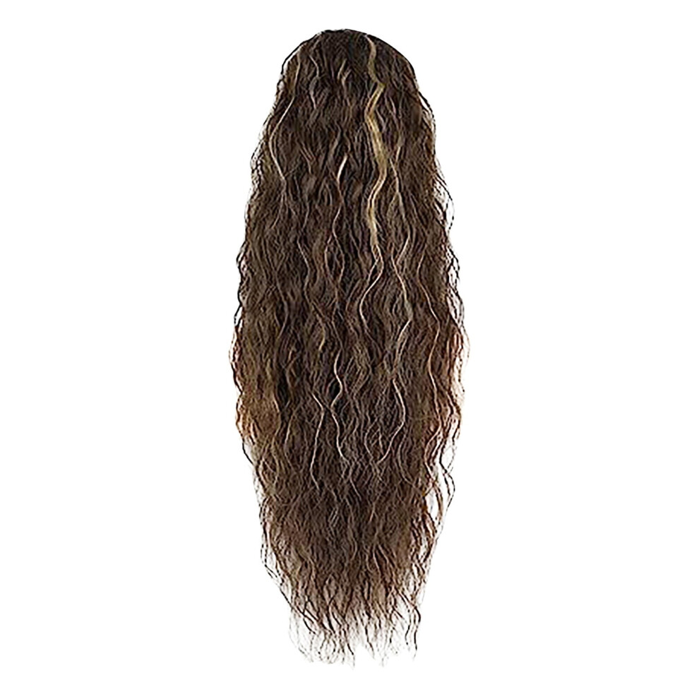 Water Ripple Lace Front Human Hair Wig with Drawstring Ponytail, Compatible with FSTDelivery, Natural Realistic Braid, Beautiful Wave Pattern