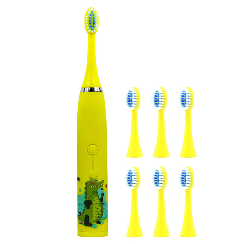 XIUH Halloween Clearance! Textile Electric Toothbrush Children USB Rechargeable Toothbrush Soft Hair Cleaning Tool ï¼Yellowllowï¼