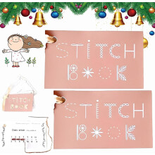 Creative Mini Sewing Book & Card Set, 2pcs, Portable Travel Sewing Kit, compatible with embroidery & sewing tools, learn various techniques.
