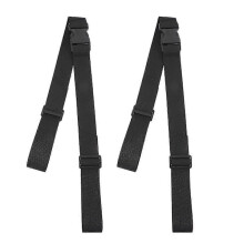 2pcs Baby 2-Point Safety Belt Compatible with Child Seat, Infant Feeding Chair Straps Replacement for Home, Restaurant, Travel, Black