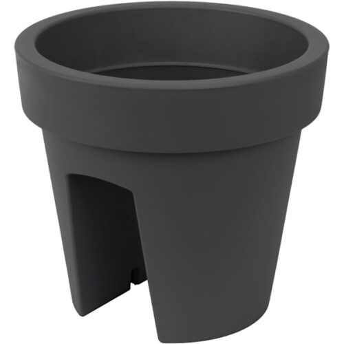hanging balcony box Lofly railing 25 cm diameter, anthracite color