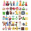 Ensemble de 48 figurines Super Mario : Luigi, Yoshi, Bowser, Wario, Peach, Toad et Daisy. 1