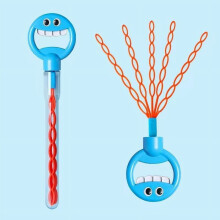 siubich 32 Hole Smiling Face Bubble Stick with Bubbles Refill, Five Claw Bubble Machine for Summer Toys Party, 2024 Big Bubble Wand Toy for Kids